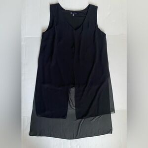 Carre Noir Black Sheer Overlay Dress - Size Large